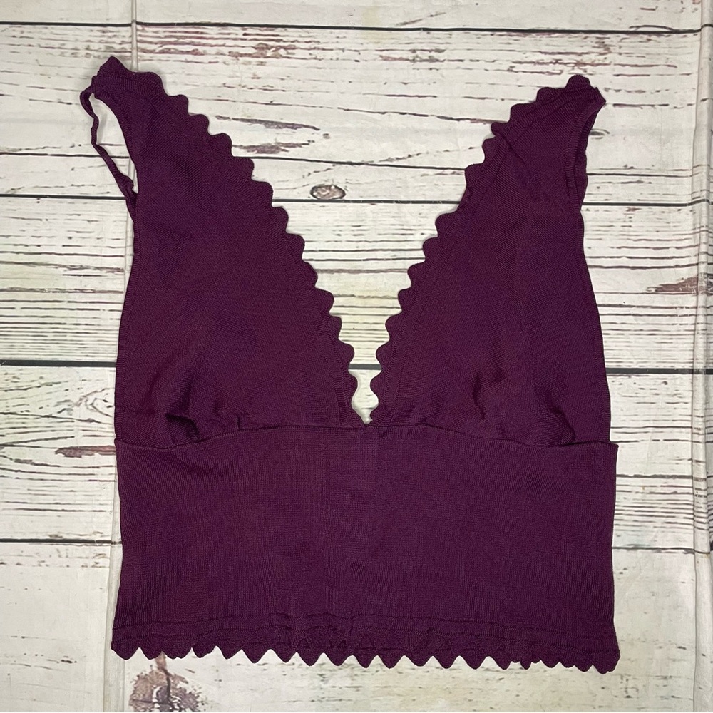 Intimately Free People In Bloom Scalloped Edge Brami Crop Top